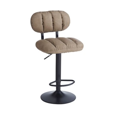 Sgabello bar ecopelle tortora Tati - Stile e comfort in un design contemporaneo