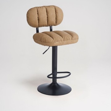 Sgabello bar ecopelle cammello Tati - Stile e comfort in un design contemporaneo