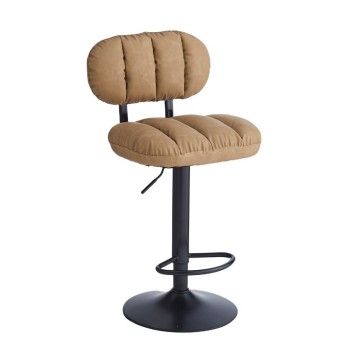 Sgabello bar ecopelle cammello Tati - Stile e comfort in un design contemporaneo