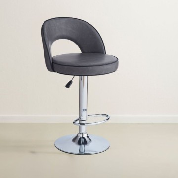 Sgabello Lisa ecopelle grigio: eleganza e comfort in un'unica soluzione