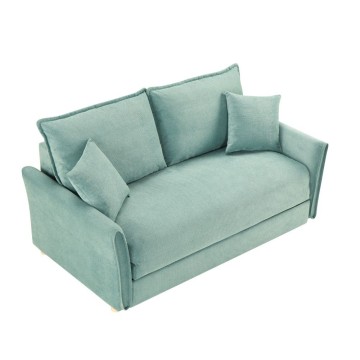 Divano Letto Cassie 3 posti tessuto verde acqua 176x93x97H: Stile, Comfort e Funzionalità