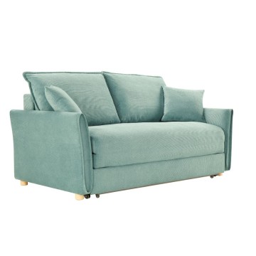 Divano Letto Cassie 3 posti tessuto verde acqua 176x93x97H: Stile, Comfort e Funzionalità
