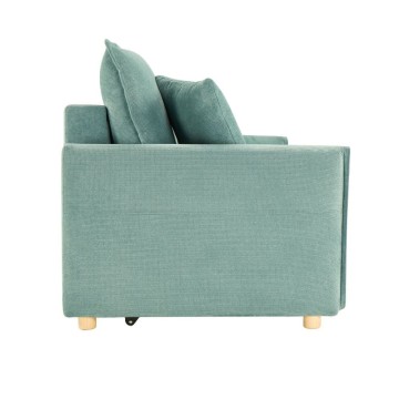 Divano Letto Cassie 3 posti tessuto verde acqua 176x93x97H: Stile, Comfort e Funzionalità