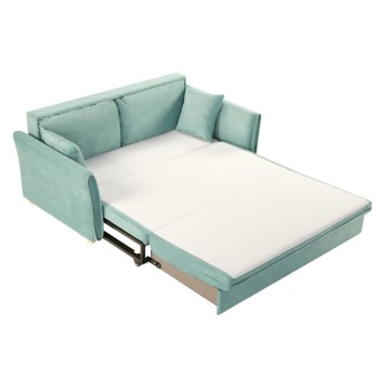 Divano Letto Cassie 3 posti tessuto verde acqua 176x93x97H: Stile, Comfort e Funzionalità
