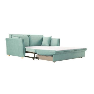 Divano Letto Cassie 3 posti tessuto verde acqua 176x93x97H: Stile, Comfort e Funzionalità