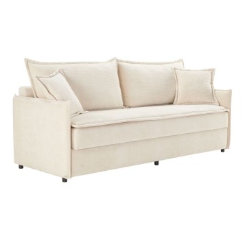 Divano Letto Ghide colore panna 217x86x95H:Comfort e Funzionalità