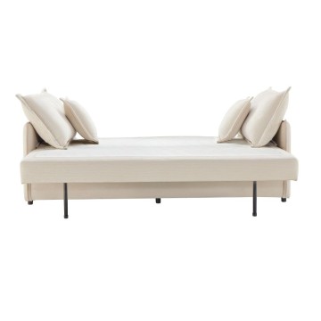 Divano Letto Ghide colore panna 217x86x95H:Comfort e Funzionalità