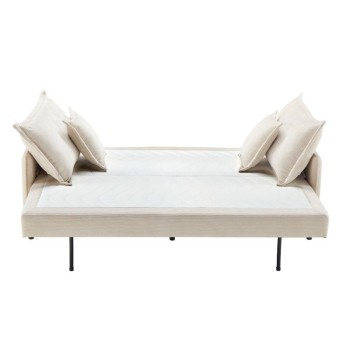 Divano Letto Ghide colore panna 217x86x95H:Comfort e Funzionalità