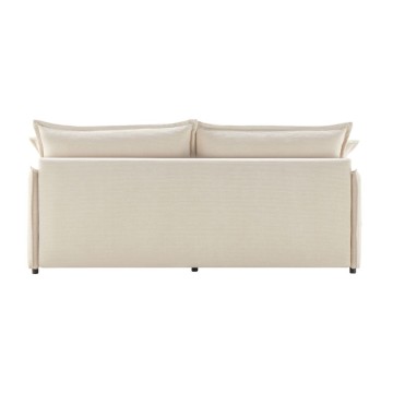 Divano Letto Ghide colore panna 217x86x95H:Comfort e Funzionalità