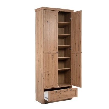 Armadio tuttopiani 2 ante e cassetto rovere anticato Timber40A  80x39x200H L'eleganza del legno, la funzionalità dello spazio