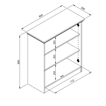 Madia 2 ante rovere anticato Timber01A 80x35x90H Il fascino del legno naturale nella tua casa