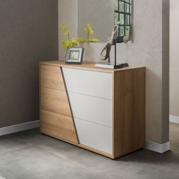 Camera da letto Fadri rovere miele e calce grigio: un connubio di stile e funzionalità