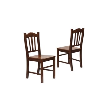 Sedia in legno con seduta in massello colore noce classico - Silvana