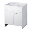 Mobile lavatoio con doppia anta in pvc colore bianco 80x50X85H cm - Artemio