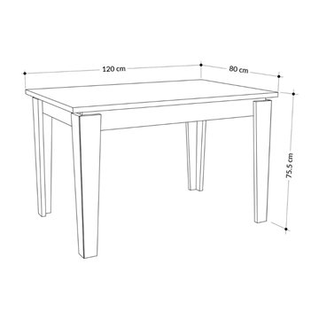 Tavolo allungabile Megaron 120x80 cm colore retro grey