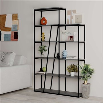 Libreria Pal antracite con 5 ripiani 110x29x178H- Design moderno e funzionale