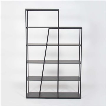 Libreria Pal antracite con 5 ripiani 110x29x178H- Design moderno e funzionale