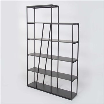 Libreria Pal antracite con 5 ripiani 110x29x178H- Design moderno e funzionale