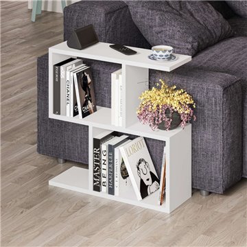 Tavolino da salotto bianco Homemania 60x19,5x60H - Design moderno e versatilità in un solo complemento d'arredo