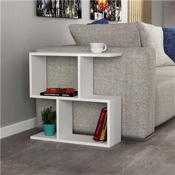 Tavolino da salotto bianco Homemania 60x19,5x60H - Design moderno e versatilità in un solo complemento d'arredo