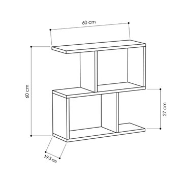 Tavolino da salotto bianco Homemania 60x19,5x60H - Design moderno e versatilità in un solo complemento d'arredo