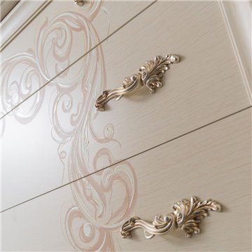 Camera da letto Marsida beige con armadio scorrevole serigrafato - Eleganza e funzionalità per la tua zona notte
