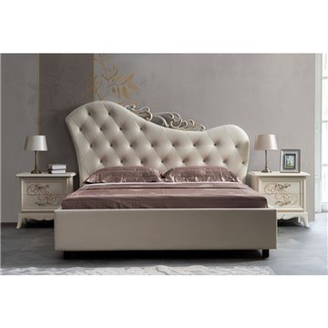 Camera da letto Marsida beige con armadio scorrevole serigrafato - Eleganza e funzionalità per la tua zona notte