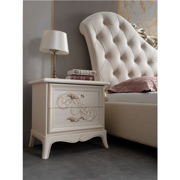 Camera da letto Marsida beige con armadio scorrevole serigrafato - Eleganza e funzionalità per la tua zona notte