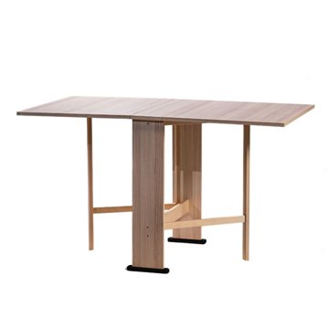 Tavolo Consolle Pieghevole rovere sbiancato Mati Salvaspazio 21x74x78H