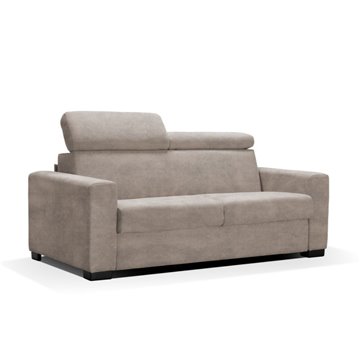 Divano Letto Pisa 3 Posti in Nabuk Tortora 220x99x93H - Eleganza e Funzionalità per il Tuo Relax