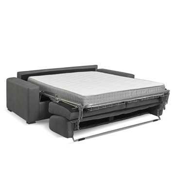 Divano letto 3 posti Flash tessuto Roma10 colore taupè 199x98x84h