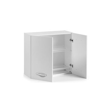 Mobile scolapiatti con 2 ante colore noce antico 80x72H cm