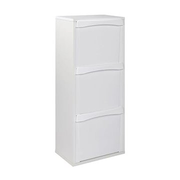 Mobile Pattumiera Helena bianco 40x25x102H - Eleganza e Funzionalità per la Raccolta Differenziata