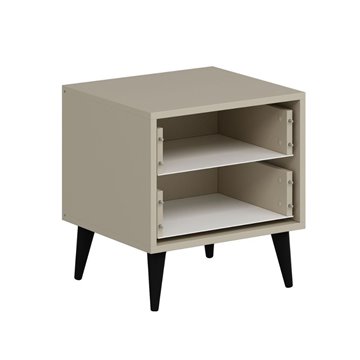 Comodino Prime 2 cassetti colore cashmere 50x45x52H - Eleganza e funzionalità