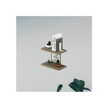 Coppia mensole colore argilla 45x23 cm con reggimensole