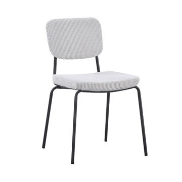 Sedia imbottita Juno grigio chiaro 44x55x83H - Il comfort in stile industriale
