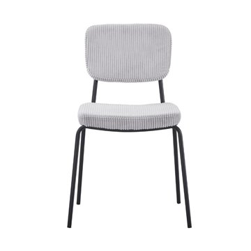 Sedia imbottita Juno grigio chiaro 44x55x83H - Il comfort in stile industriale