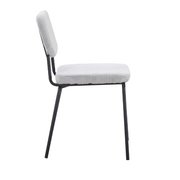 Sedia imbottita Juno grigio chiaro 44x55x83H - Il comfort in stile industriale
