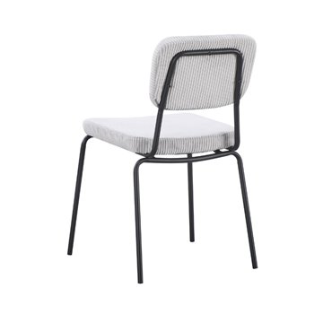 Sedia imbottita Juno grigio chiaro 44x55x83H - Il comfort in stile industriale