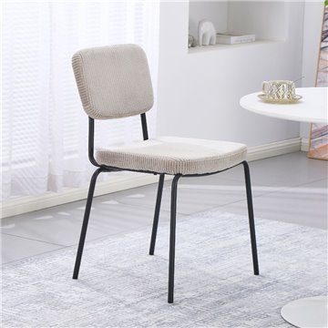 Sedia imbottita Juno taupè 44x55x83H - Il comfort in stile industriale