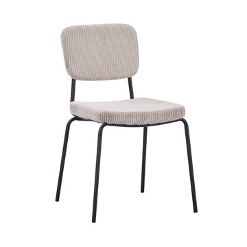 Sedia imbottita Juno taupè 44x55x83H - Il comfort in stile industriale