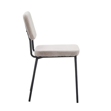 Sedia imbottita Juno taupè 44x55x83H - Il comfort in stile industriale