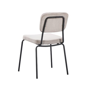 Sedia imbottita Juno taupè 44x55x83H - Il comfort in stile industriale