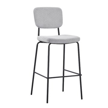 Sgabello imbottito Juno grigio chiaro 43x52,5x111H - Il comfort in stile industriale