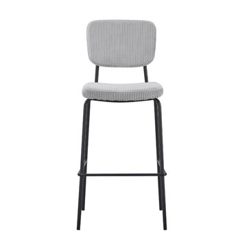 Sgabello imbottito Juno grigio chiaro 43x52,5x111H - Il comfort in stile industriale