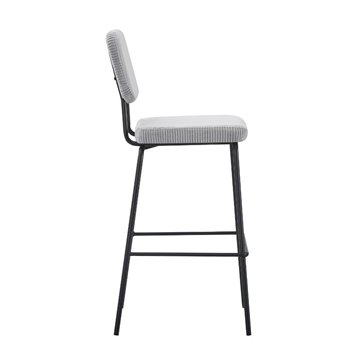Sgabello imbottito Juno grigio chiaro 43x52,5x111H - Il comfort in stile industriale