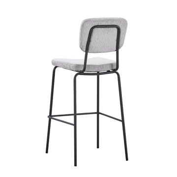 Sgabello imbottito Juno grigio chiaro 43x52,5x111H - Il comfort in stile industriale