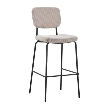 Sgabello imbottito Juno taupè 43x52,5x111H - Il comfort in stile industriale