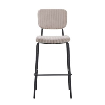 Sgabello imbottito Juno taupè 43x52,5x111H - Il comfort in stile industriale