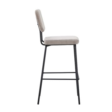 Sgabello imbottito Juno taupè 43x52,5x111H - Il comfort in stile industriale